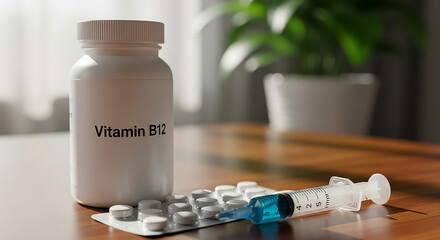 Vitamin b12 supplement promoting health and wellness through pills and injections