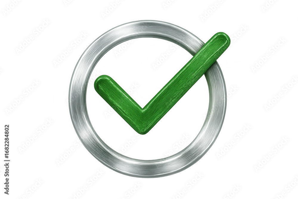 Poster metallic golden checkmark gleaming against transparent backdrop, symbolizing successful validation a