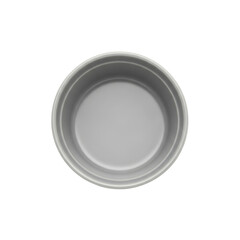 Grey Ceramic Bowl Viewed Directly From Above On Transparent Background Showing A Circular Shape With Simple And Clean Lines