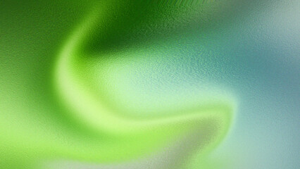 Abstract flowing green and blue gradient with soft light and blurred texture