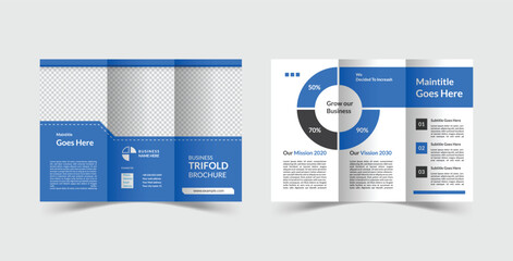 Business Trifold Brochure Template in Tri Fold Layout
