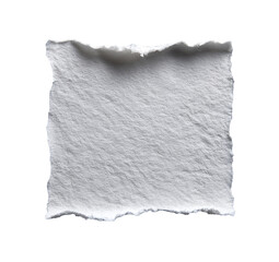 Fototapeta premium Blank white torn paper square