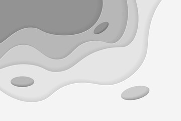 3D abstract background gradient grey paper cut shapes. Vector design layout for business presentations, flyers, posters and invitations