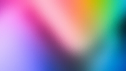 Vibrant rainbow gradient background with soft bokeh effect and pixelated texture