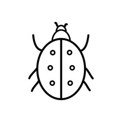 Ladybug icon isolated on white background