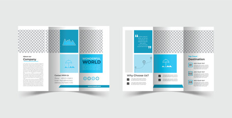 Travel Trifold Brochure poster Design Template
