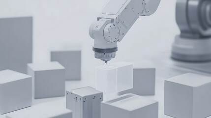 Robotic Arm Interacting with Cubes in a Precision Task