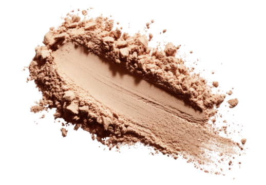 Light beige powder swatch, scattered texture