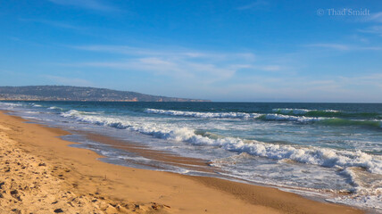 Beautiful beach scene in Manhattan Beach, Ca.