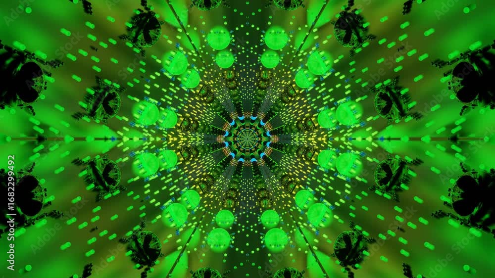 Aufkleber a captivating display of abstract patterns in vibrant green hues creates a seamless looping visual e