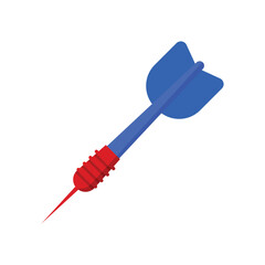 Dart flat vector illustration isolated on a white background