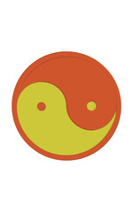 Art & Illustration 3D Asian Yin And Yang Symbol Of Harmony Balance Vector Flat Illustration Buddism Image Of Opposites Stock Illustration.eps