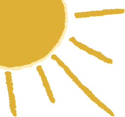 yellow, sun, sunny, bright, cheerful, doodle, drawing, illustration, sky, weather, nature, abstract, art, graphic, design, simple, minimal, round, ray, light, energy, warm, heat, positive, happy, joyf