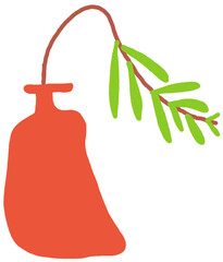 red, vase, flower, pot, container, green, branch, plant, leaf, botanical, nature, illustration, art, graphic, design, simple, minimal, organic, doodle, decorative, aesthetic, modern, stylish, elegant,