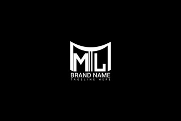 ML Letter Logo Design Modern Minimalist Monogram Branding Template