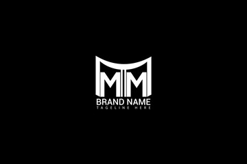 MM Letter Logo Design Modern Minimalist Monogram Branding Template