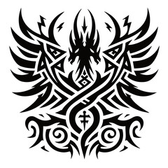 black and white tattoo design