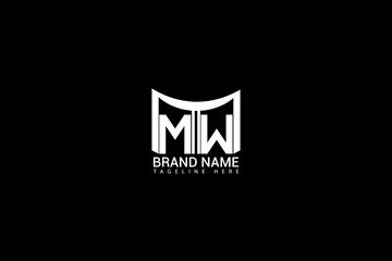 MW Letter Logo Design Modern Minimalist Monogram Branding Template