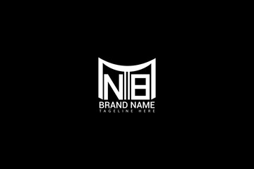 Fototapeta premium NB Letter Logo Design Modern Minimalist Monogram Branding Template