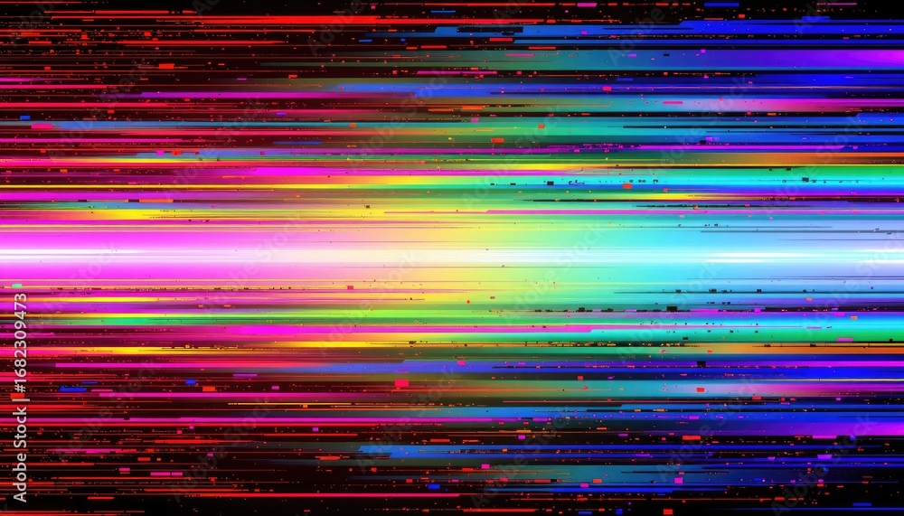 Poster vibrant colorful stripes in motion creating abstract digital background or texture for art and desig