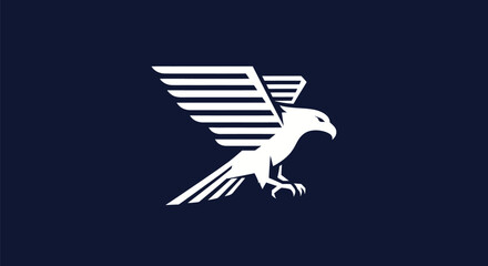 Eagle Logo Design Powerful Bird in Flight.