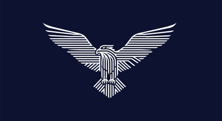 Stylized Eagle Logo with Geometric Lines.