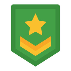 Military icon. Army force symbol. Soldier and defense collection. Flat Icon