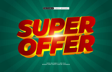 super offer editable text effect
