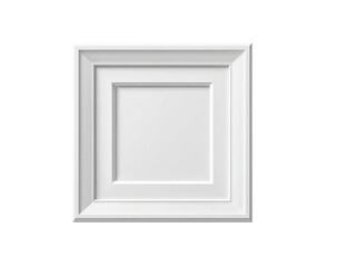 Square white frame, simple, decorative, molding
