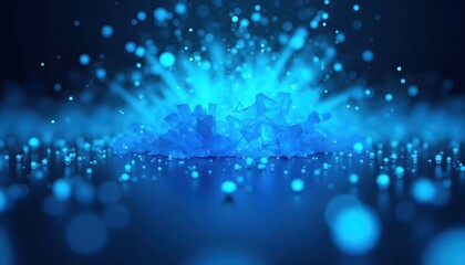 Obraz premium Surreal abstract burst of luminous triangular crystal fragments