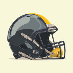 Fototapeta premium helmet football isolated in White Background, helmet football vector, Flat lay vector illustration