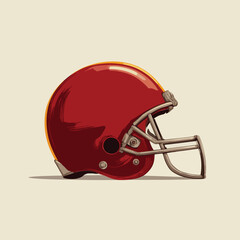 Fototapeta premium helmet football isolated in White Background, helmet football vector, Flat lay vector illustration