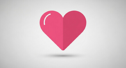 Pink heart vector graphic for valentine's day love and romance design projects and social media content