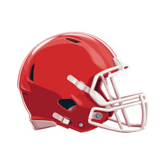 Fototapeta premium helmet football isolated in White Background, helmet football vector, Flat lay vector illustration