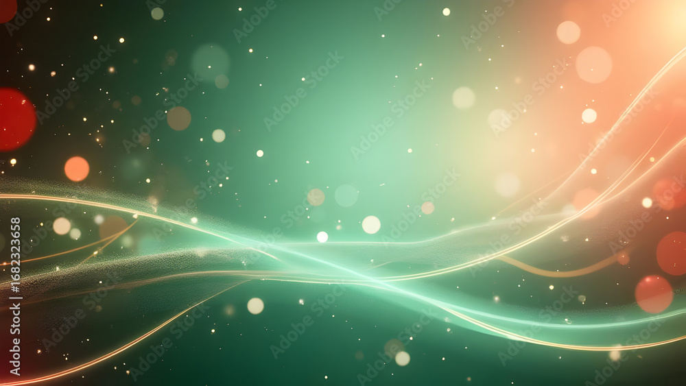 Poster elegant abstract background with flowing lines and bokeh lights, perfect for digital design