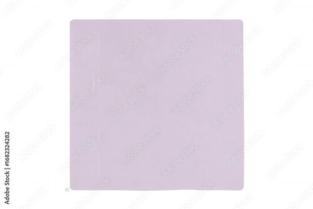 Poster light purple square placed on a transparent background, creating a simple yet versatile backdrop for