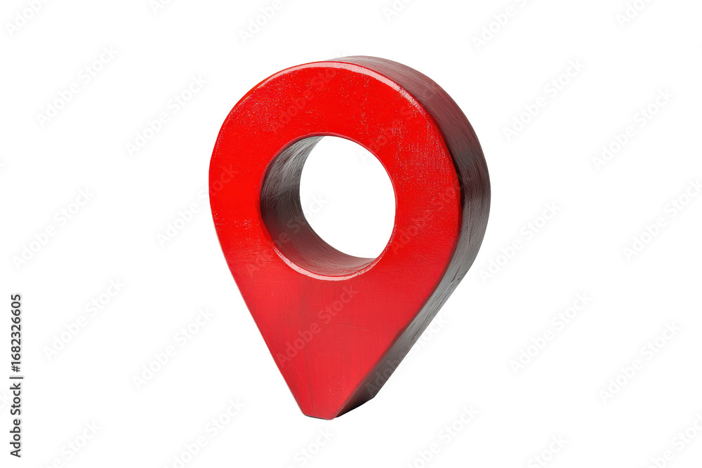Poster red map pin location marker isolated on transparent background. location mark sign in red isolated o