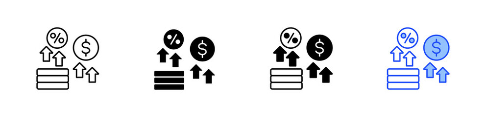 Interest Icon Collection Featuring Multiple Styles