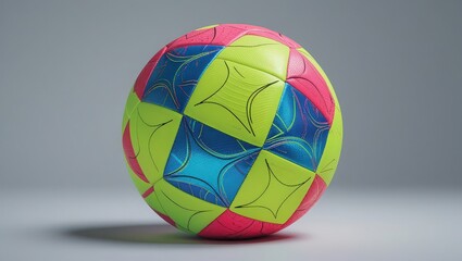 Close up of a colorful soccer ball