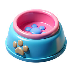 Adorable 3D Render of a Pastel Blue and Pink Pet