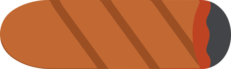 Modern Flat Design Cigar With Banded Wrapper Illustration