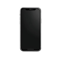 Gray smartphone with a dark screen