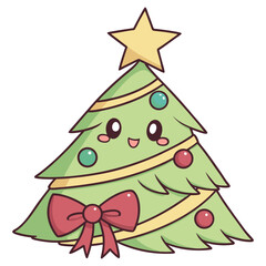 christmas tree vector illustration