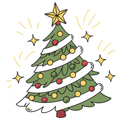 christmas tree vector illustration