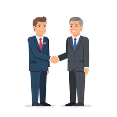 Business Deal Two Men Shaking Hands in Agreement