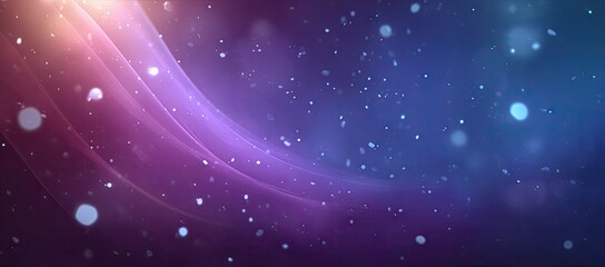 Obraz premium A vibrant abstract design with flowing purple and blue hues, dotted with light particles, creates a mesmerizing backdrop.