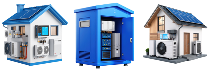 3D Plastic Style Home Automation Hub Icons Isolated on Transparent Background Showing Smart Home Energy Efficiency and Modern Technology Design