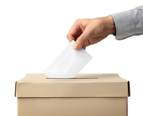 hand with ballot box