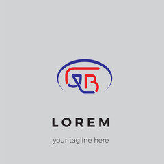 GB logo with a combination of red and blue colors in a frame