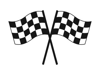 Minimalist Racing Flag Vector – Checkered Pattern Motorsport Finish Line Symbol